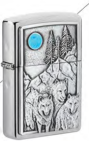 499 ZIPPO ZIPPO Wolf Designпокрытием Brushed Chrome 499 ZIPPO ZIPPO Wolf Designпокрытием Brushed Chrome