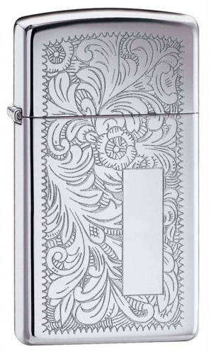 499 ZIPPO Зажигалка ZIPPO Slim® Venetian® с покрытием High Polish Chrome